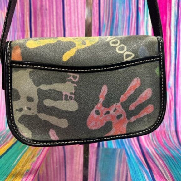 Dooney & Bourke Rare Baby Hand Print Pouchette Mini Shoulder Bag - Picture 3 of 16